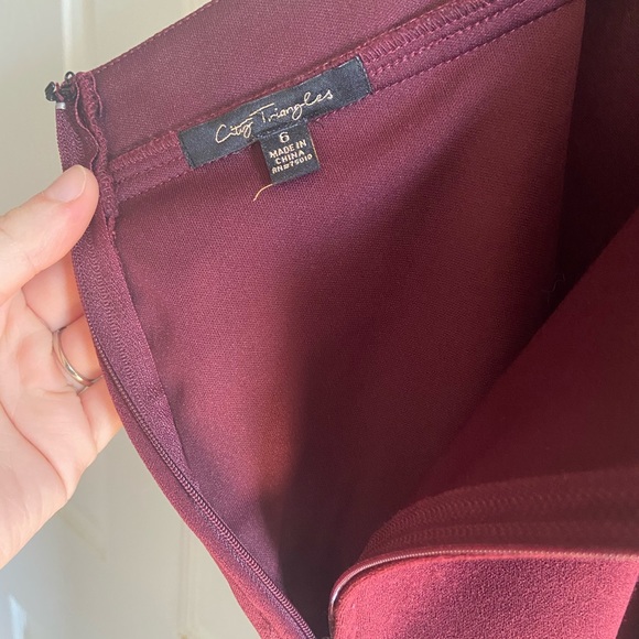 David’s Bridal Maroon Bridesmaid Dress - Picture 5 of 6